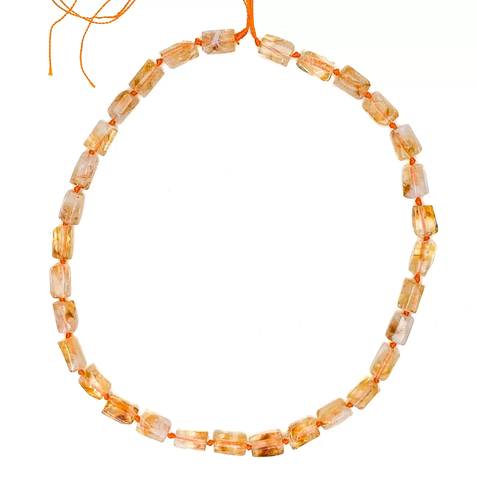 Citrine Small Rectangles Bead Strand