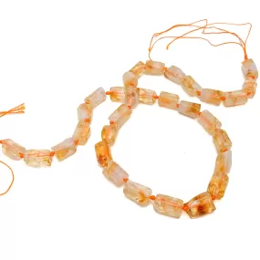 Citrine Small Rectangles Bead Strand