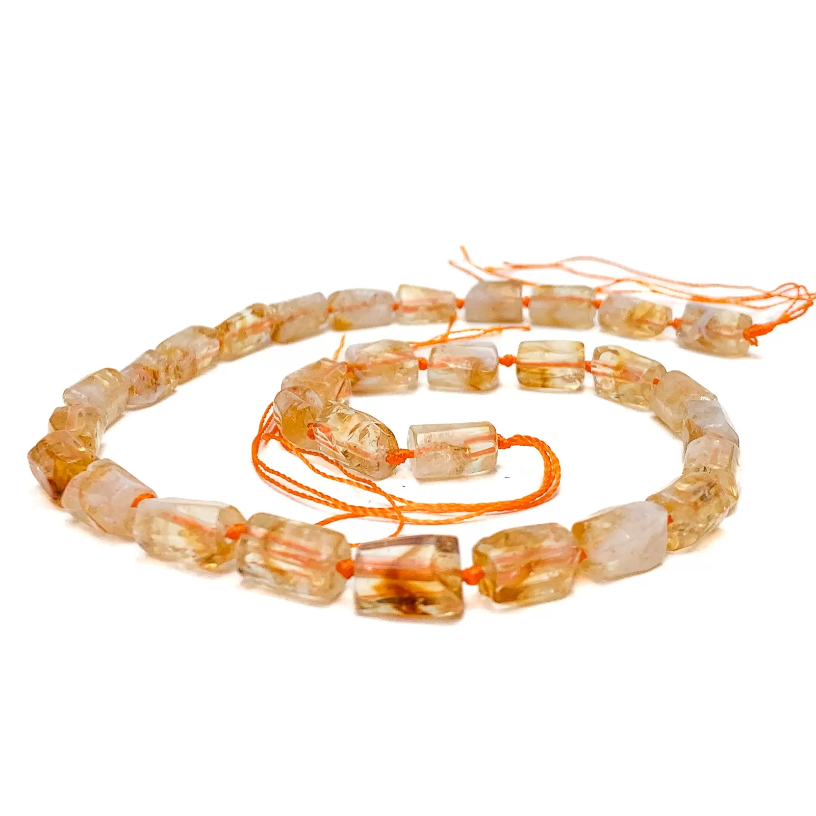 Citrine Small Rectangles Bead Strand