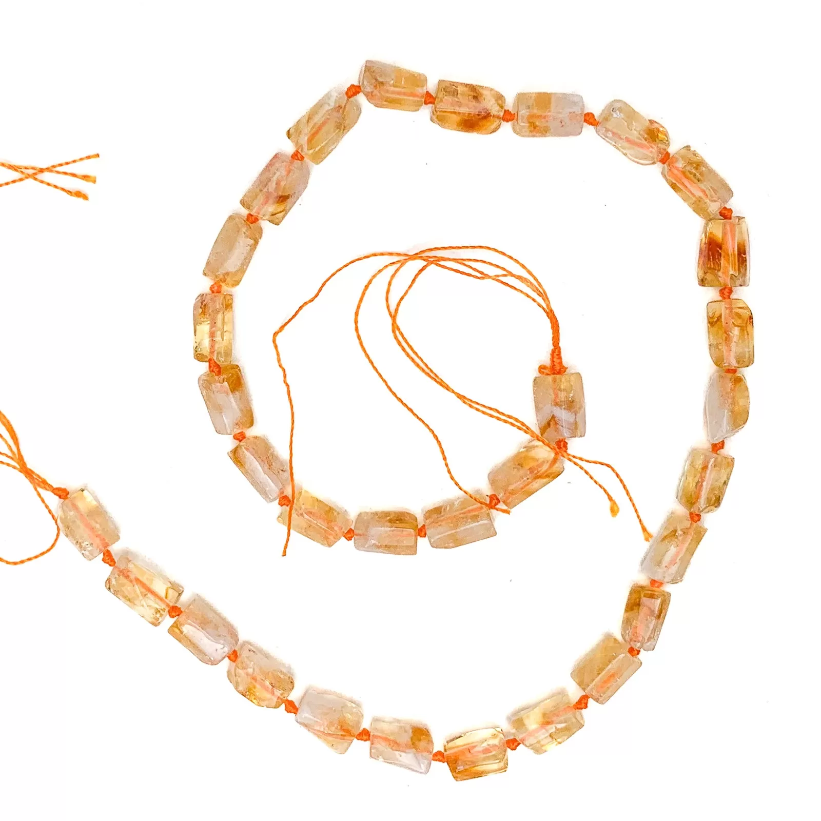 Citrine Small Rectangles Bead Strand