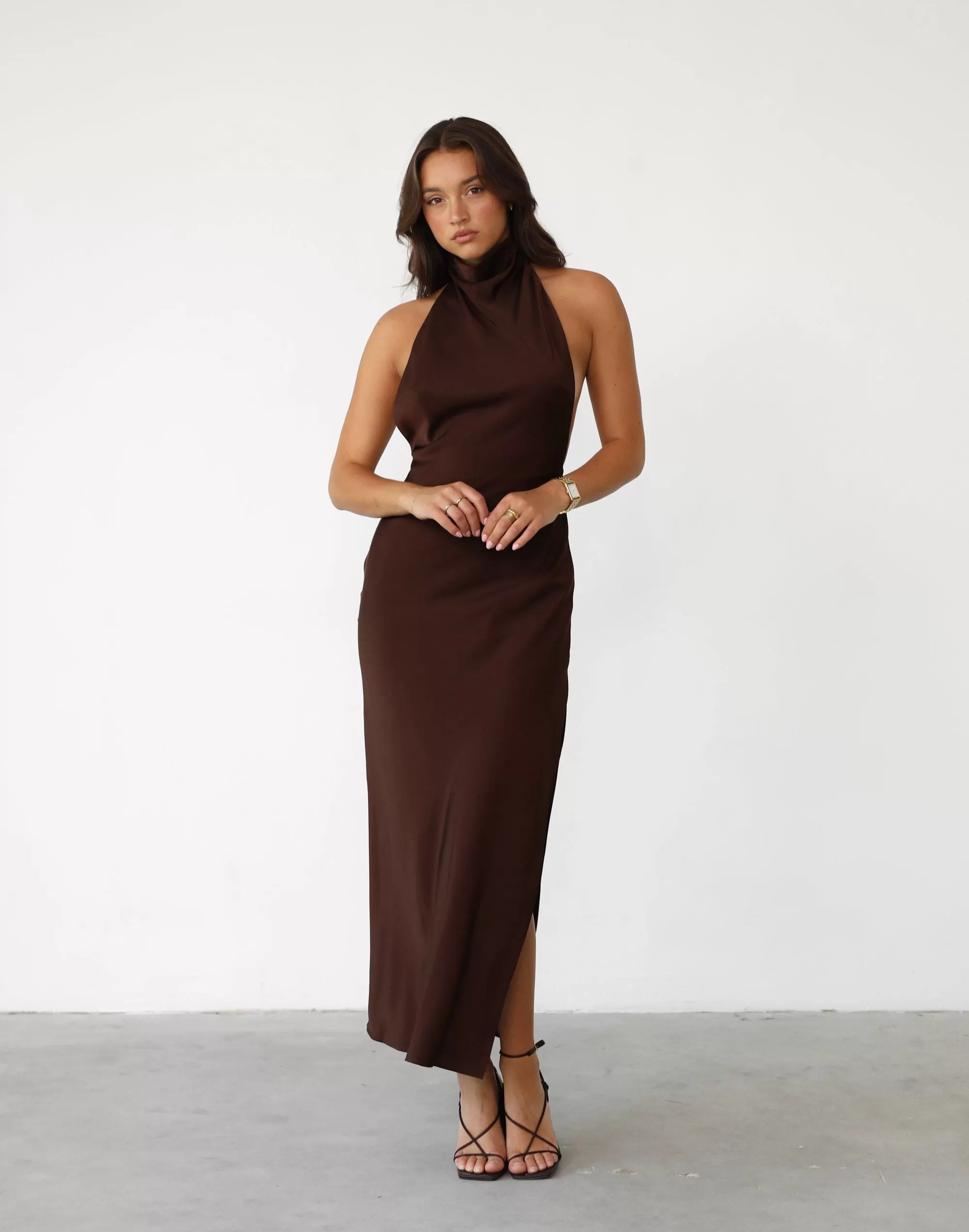 Clara Maxi Dress (Cocoa)