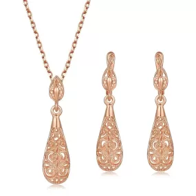 Classic Hollowed-out Water Drop Jewelry Sets