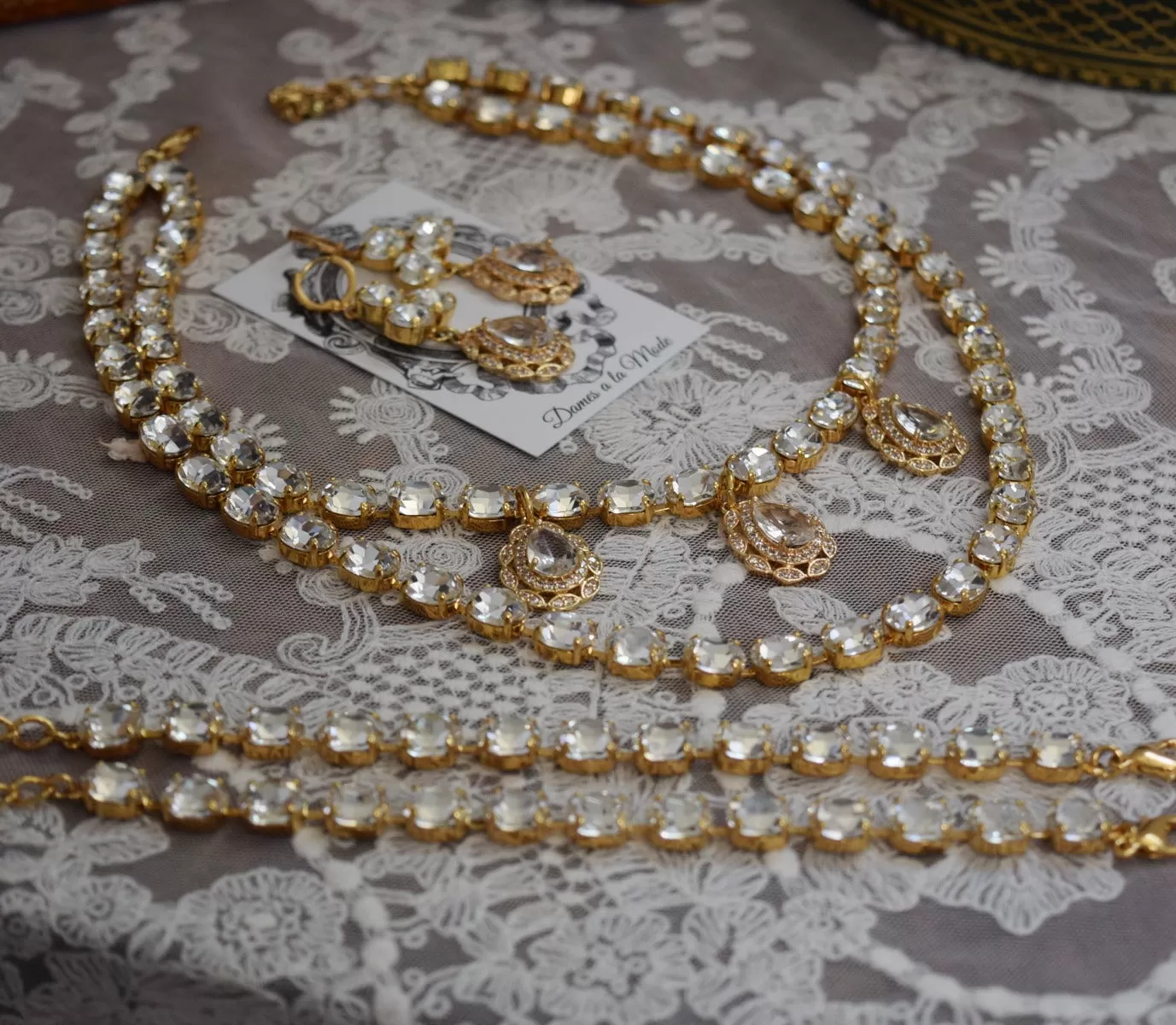 Clear Auora Crystal Parure - Marie-Therese