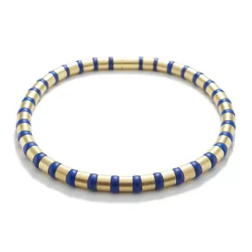 Cleopatra Gold Collier~10mm Lapis Lazuli