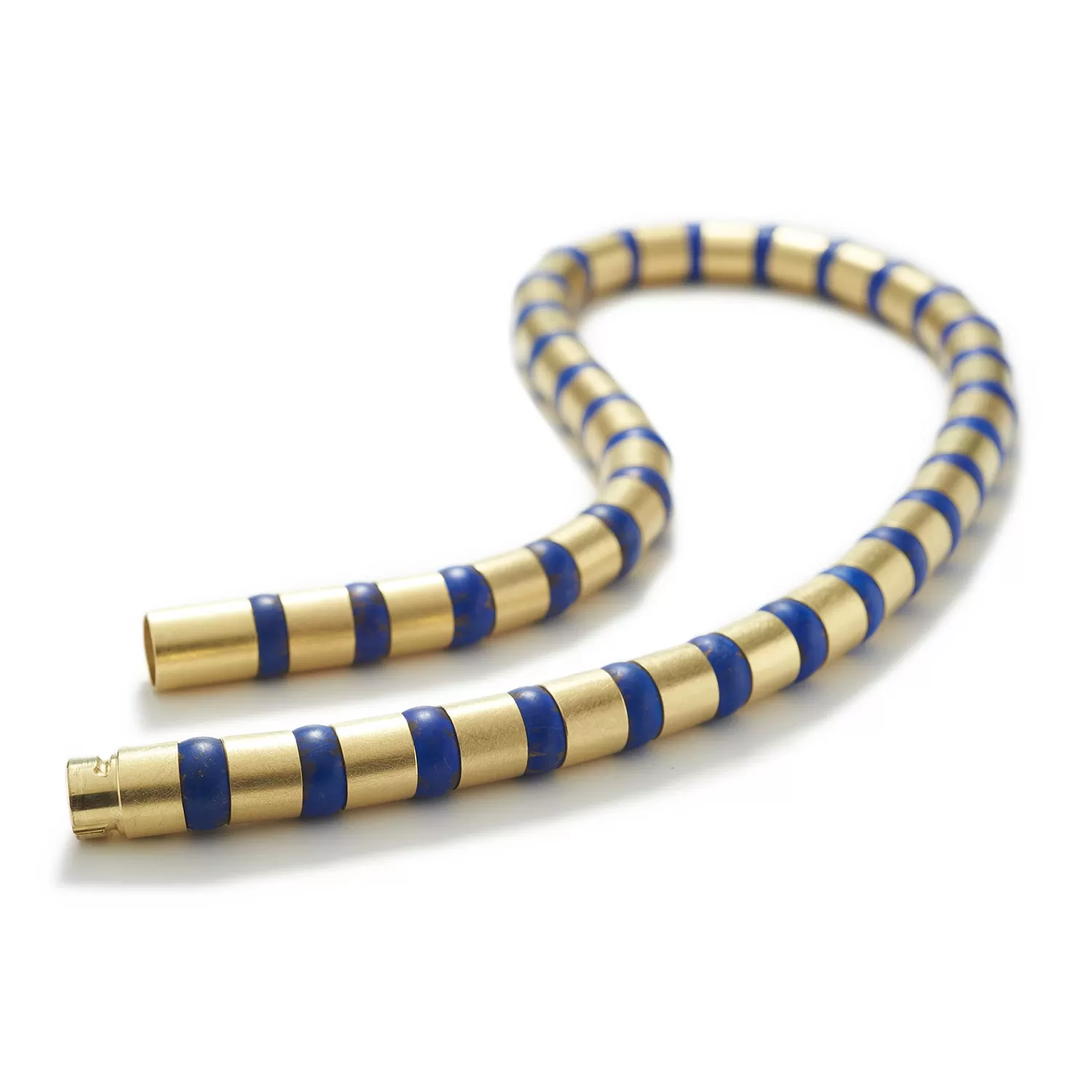 Cleopatra Gold Collier~10mm Lapis Lazuli