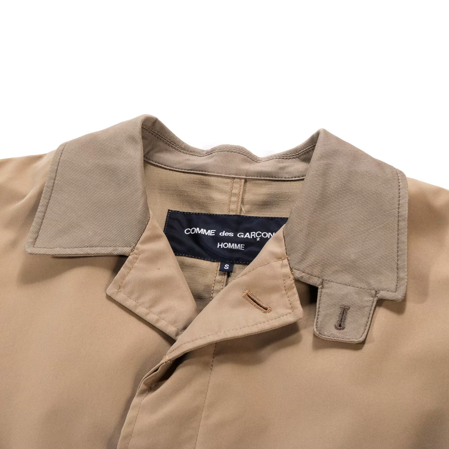 COMME DES GARCONS HOMME C002 LONG COAT BEIGE MIX