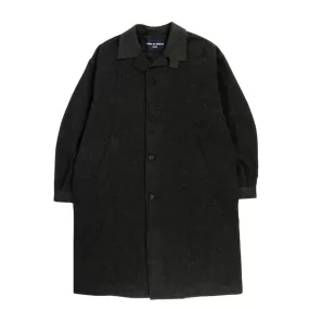 COMME DES GARCONS HOMME C006 WOOL COAT DARK KHAKI MIX