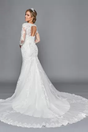 Court Train Bridal Gown in Mermaid Silhouette