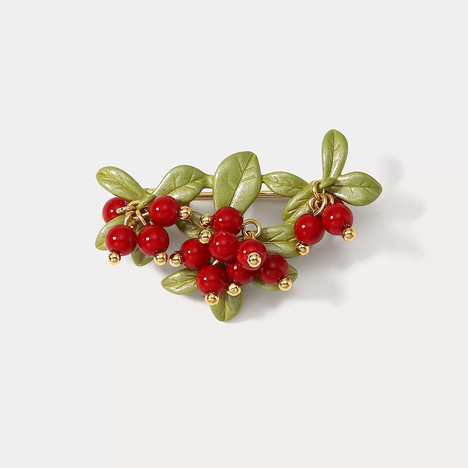 Cranberry Brooch