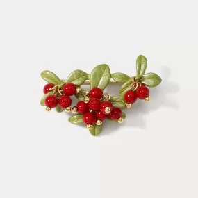 Cranberry Brooch