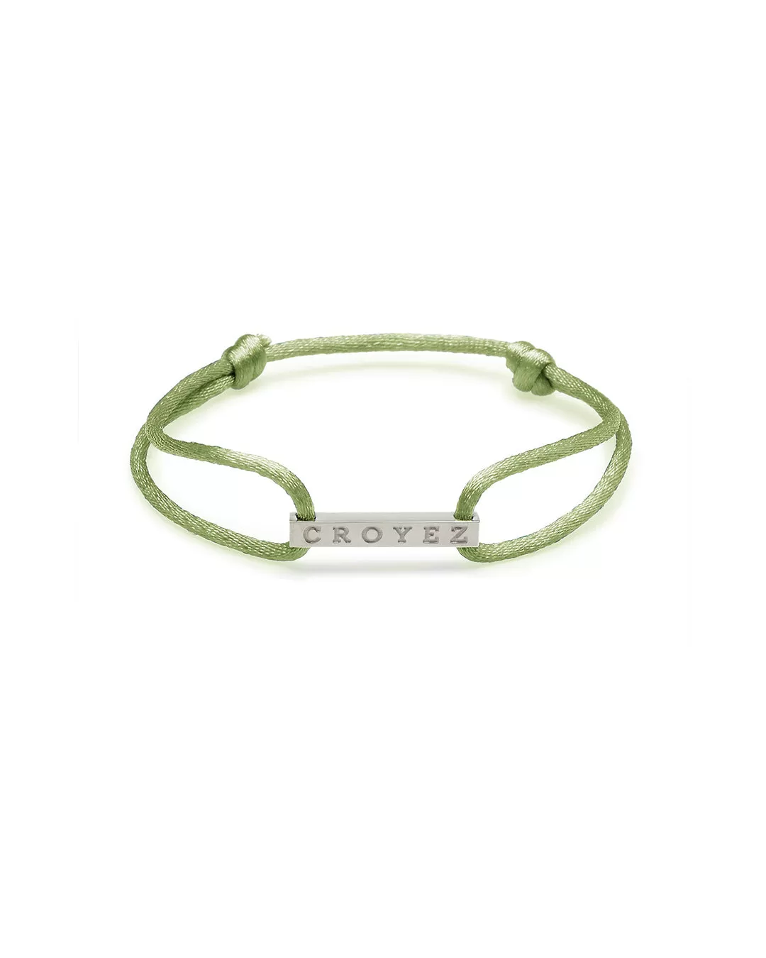 CROYEZ SATIN CORD - GREEN/SILVER