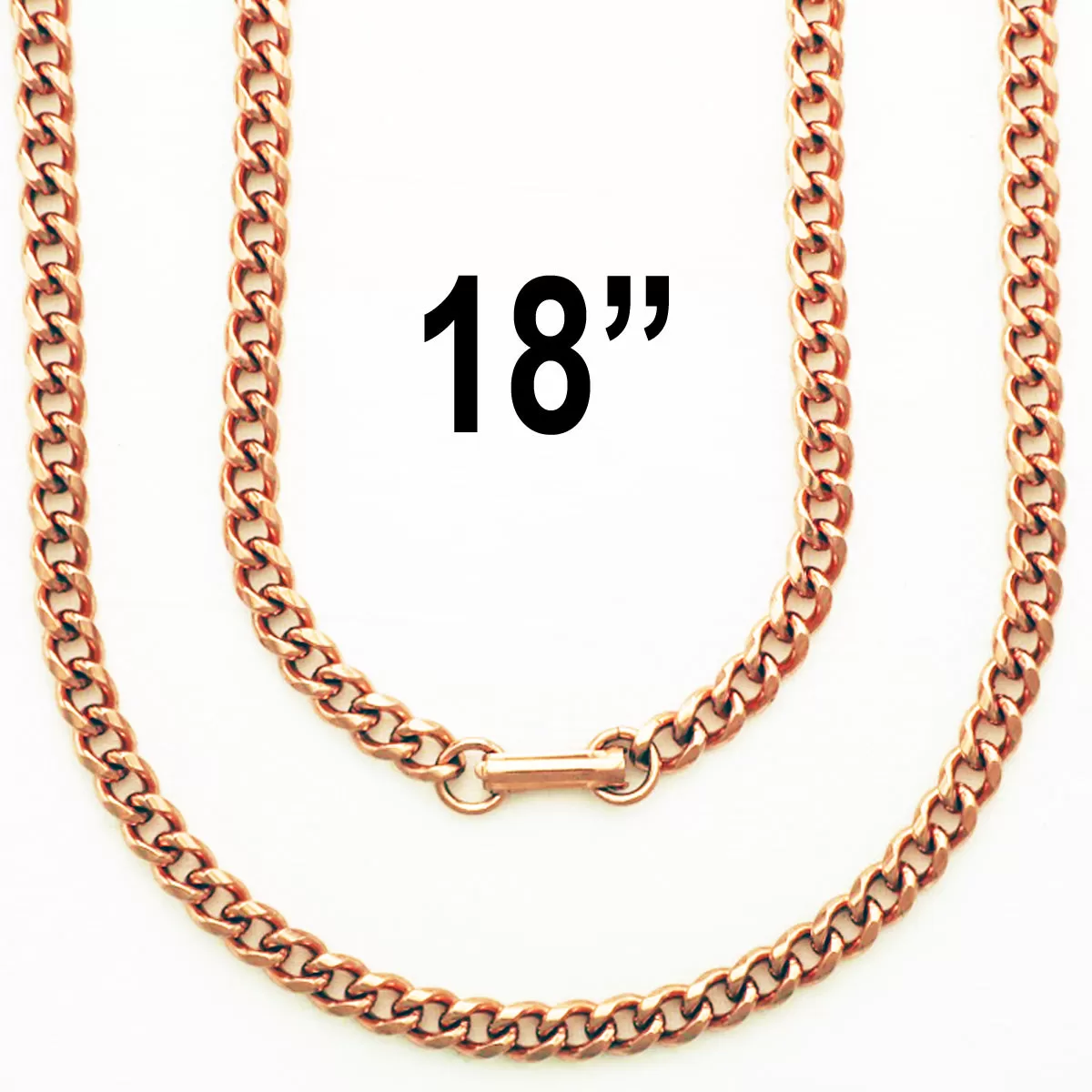 Cuban Curb Chain Jewelry Set SET72 Solid Copper Chain Necklace And Bracelet