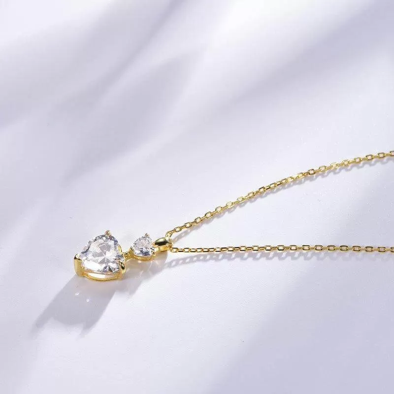 Cubic Zirconia Diamond Trilliant Cut Necklace