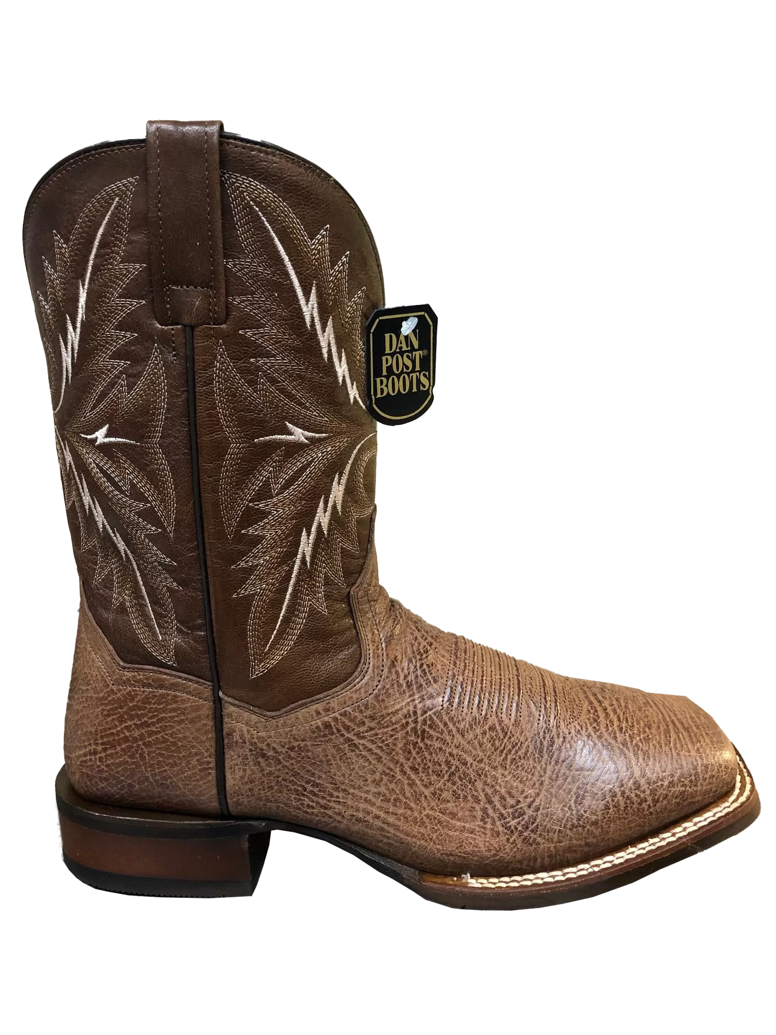 'Dan Post' Men's 11" Western Square Toe - Brown / Cognac