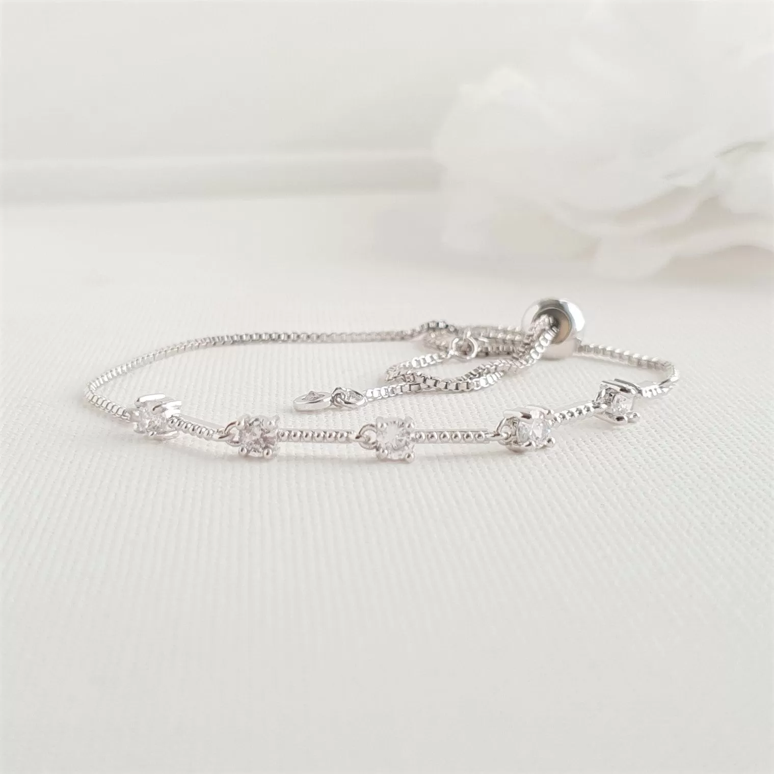 Delicate Bridal Bracelet in Gold for Brides & Bridesmaids- Ginger