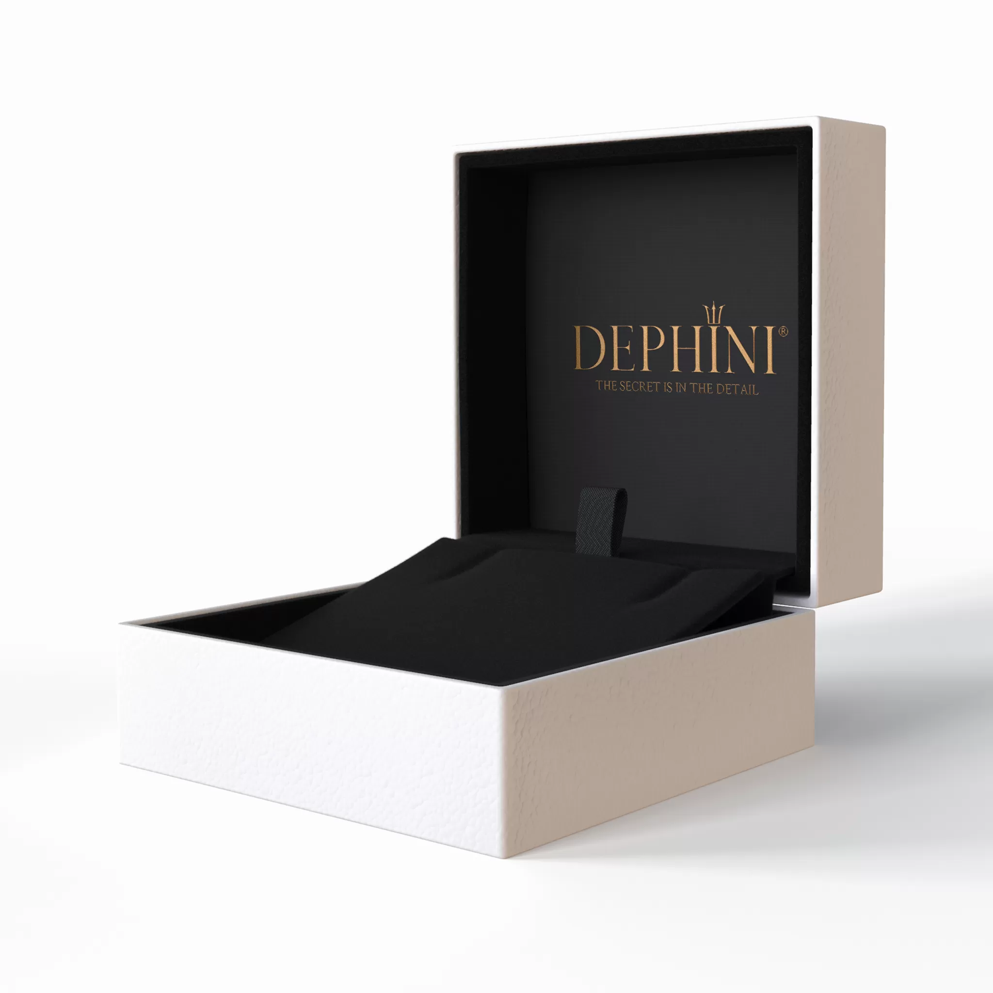 DEPHINI - Luxury Jewellery set- Necklace studs & Ring - 925 Silver