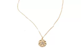 Designing Round Gold Color Chain Choker Sun Pendant Necklace