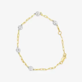 Diamond By The Yard Two Tone Bracelet