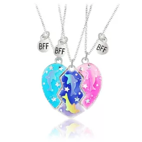 Dolphin Enamel Children BFF Necklaces