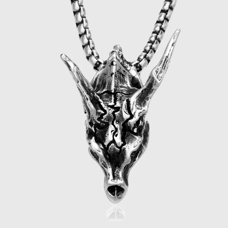 Fallen Dragon Skull Necklace