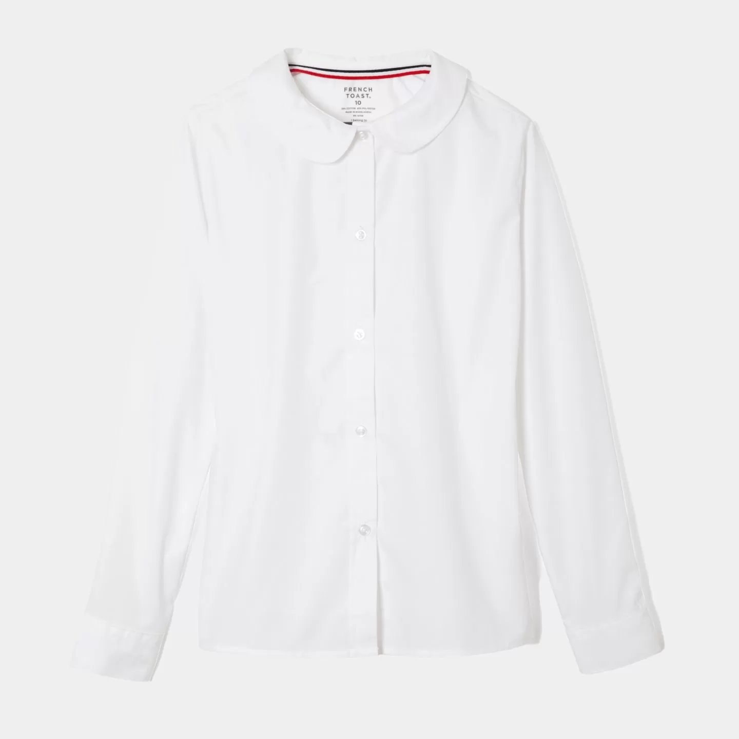 Girls Short Sleeve Modern Peter Pan Collar Blouse