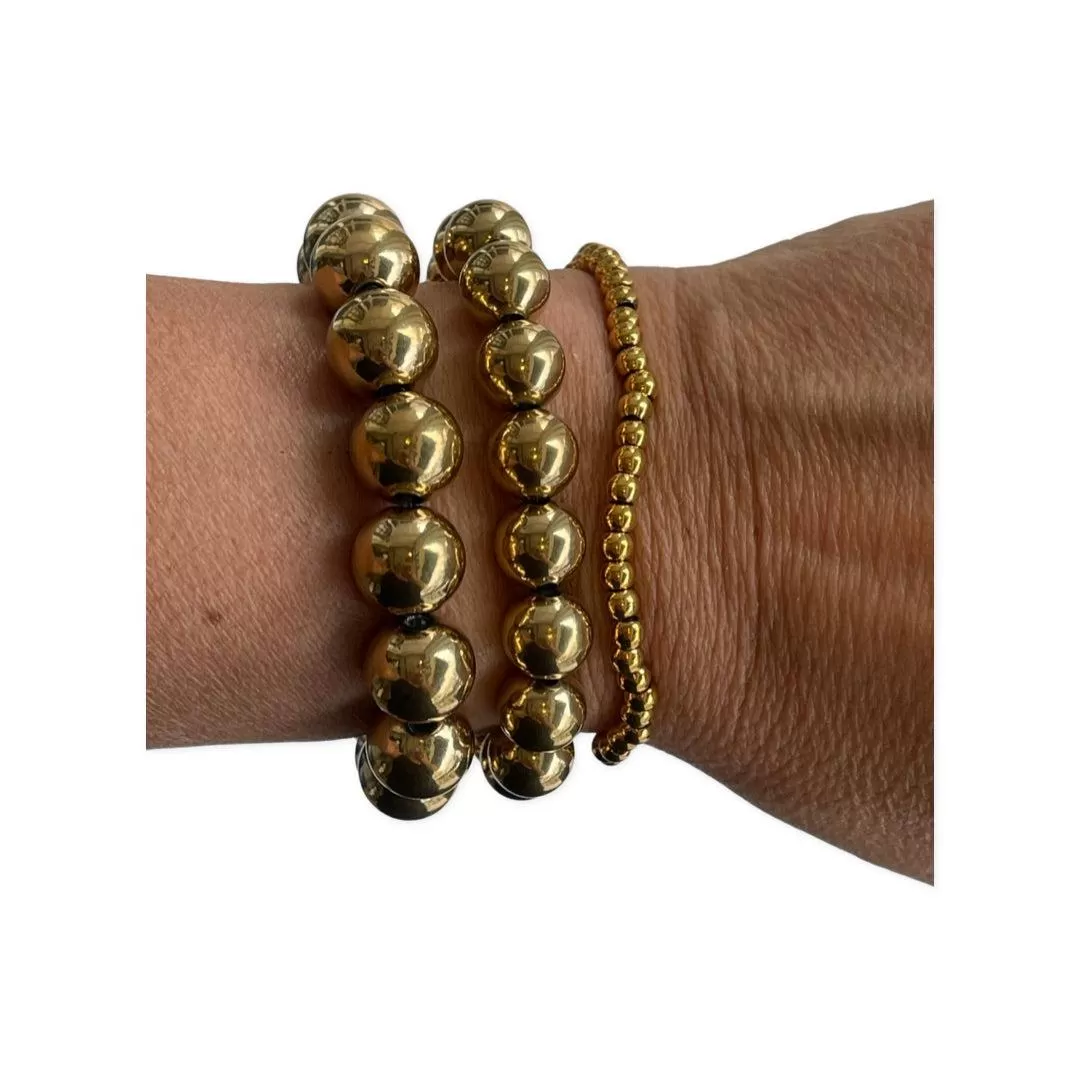 Gold Ball Bead Bracelets