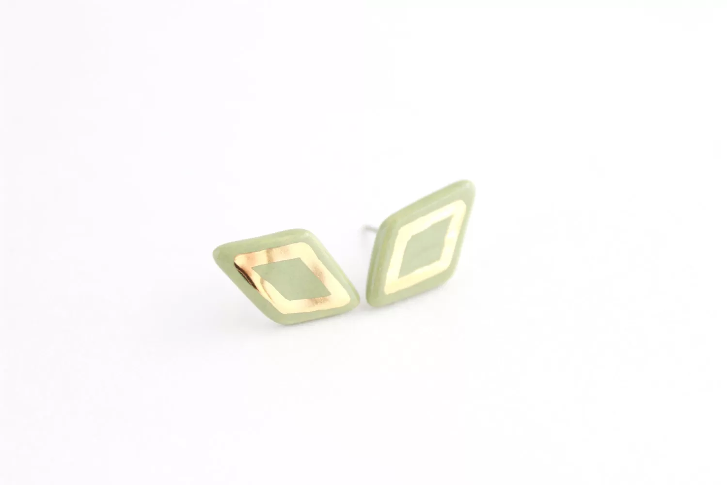 Gold Diamond Stud Earrings