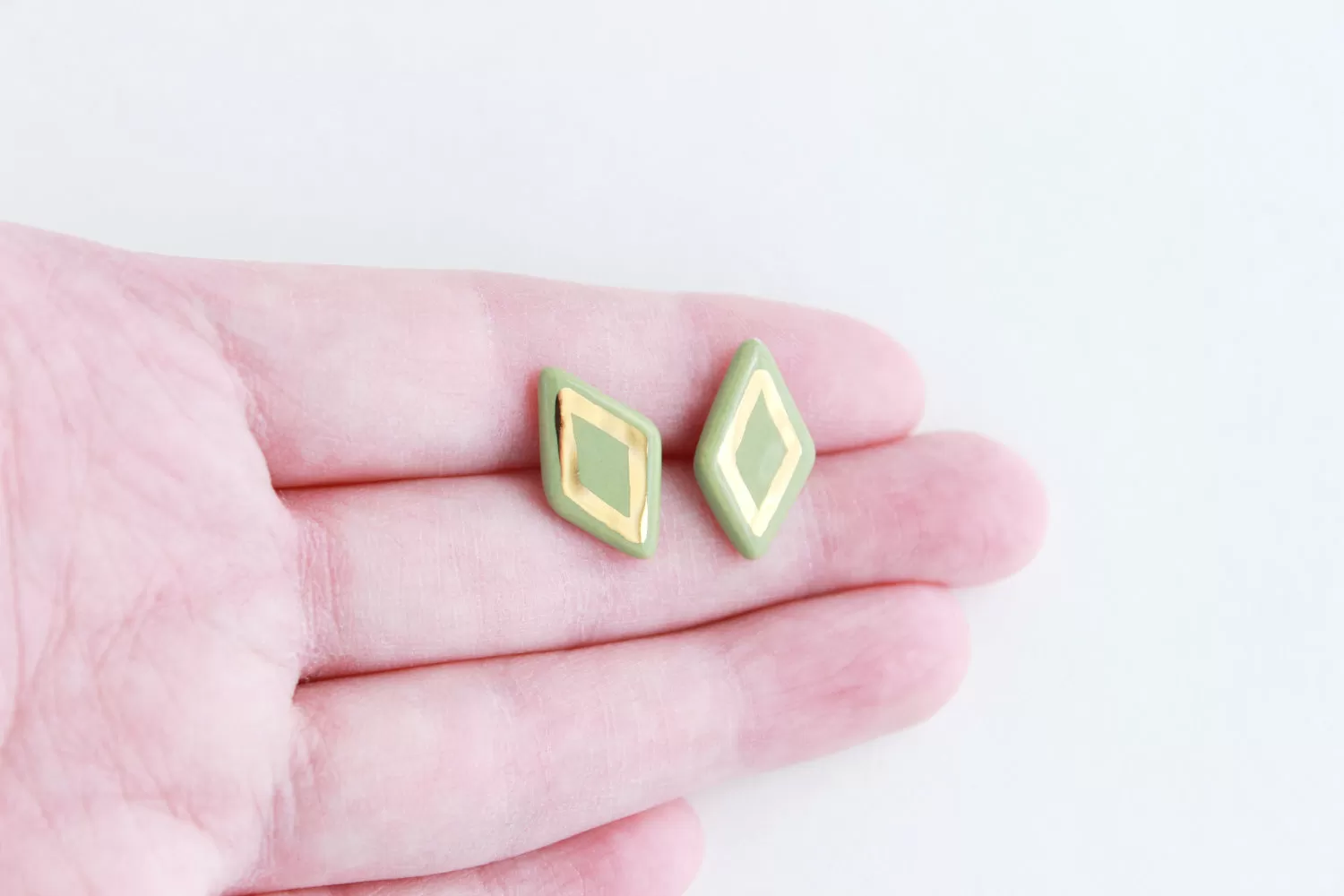 Gold Diamond Stud Earrings