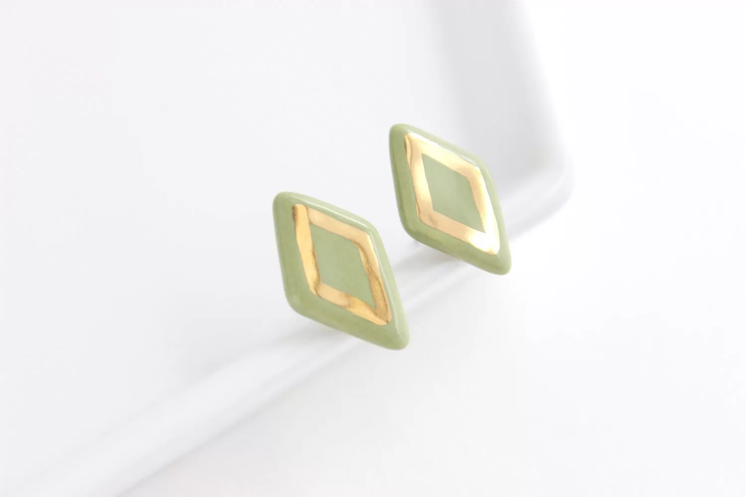 Gold Diamond Stud Earrings