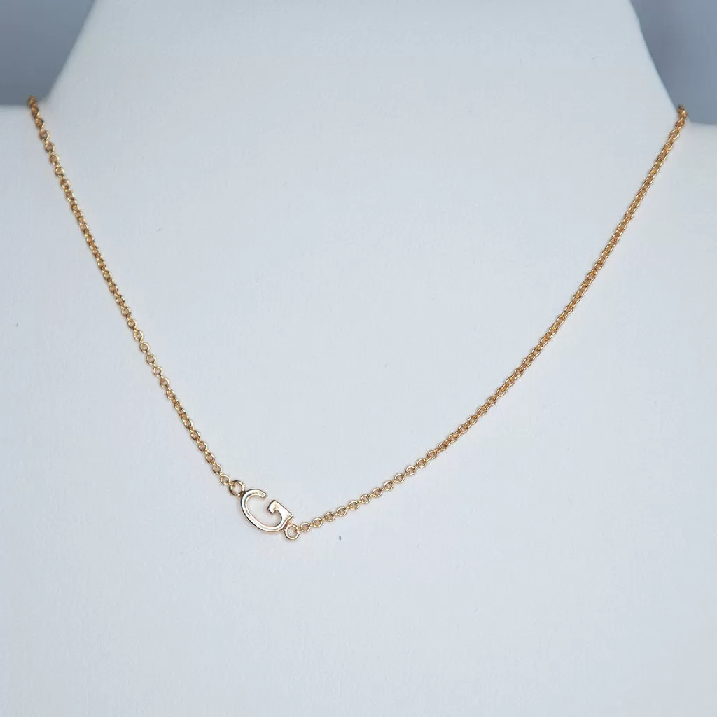 Gold Dipped Mini Sideways Letter Necklace