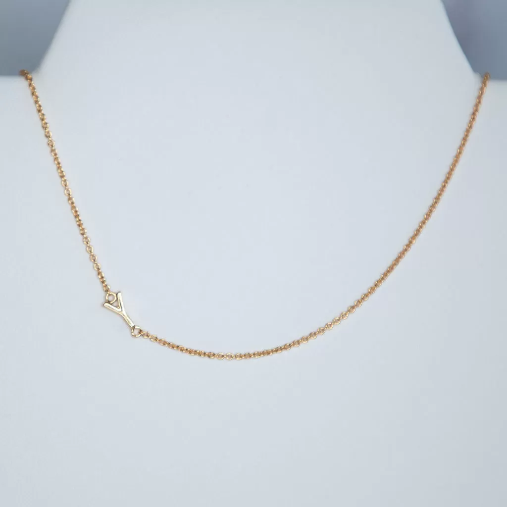 Gold Dipped Mini Sideways Letter Necklace