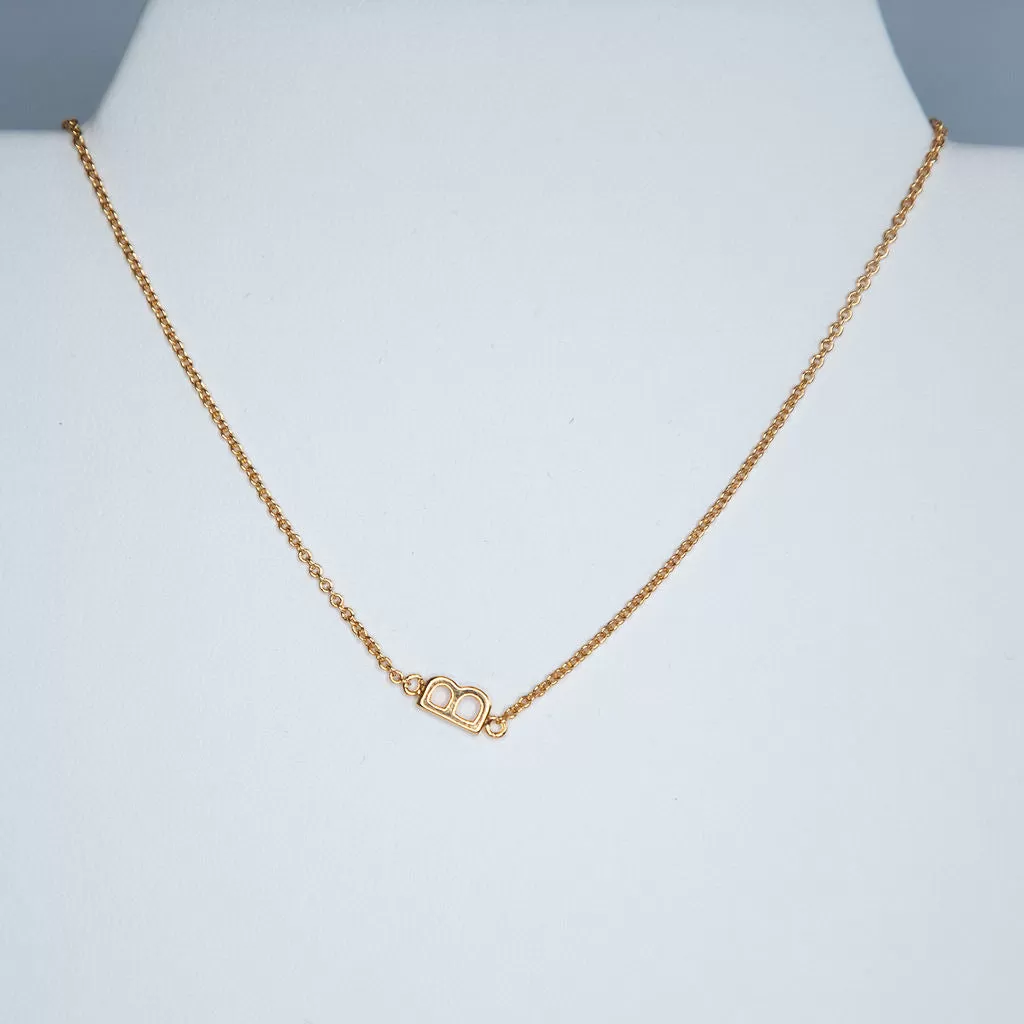 Gold Dipped Mini Sideways Letter Necklace