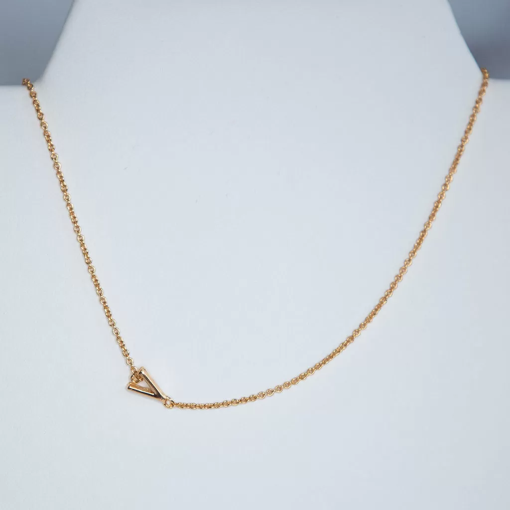 Gold Dipped Mini Sideways Letter Necklace