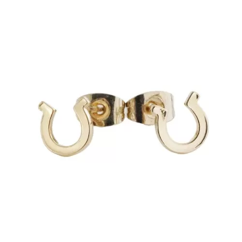 Gold Horseshoe Stud Earrings