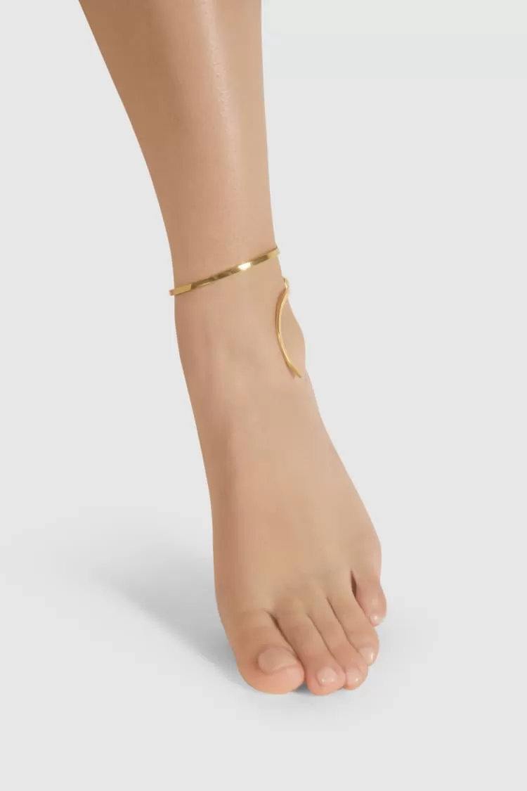 Gold Spiral Anklet