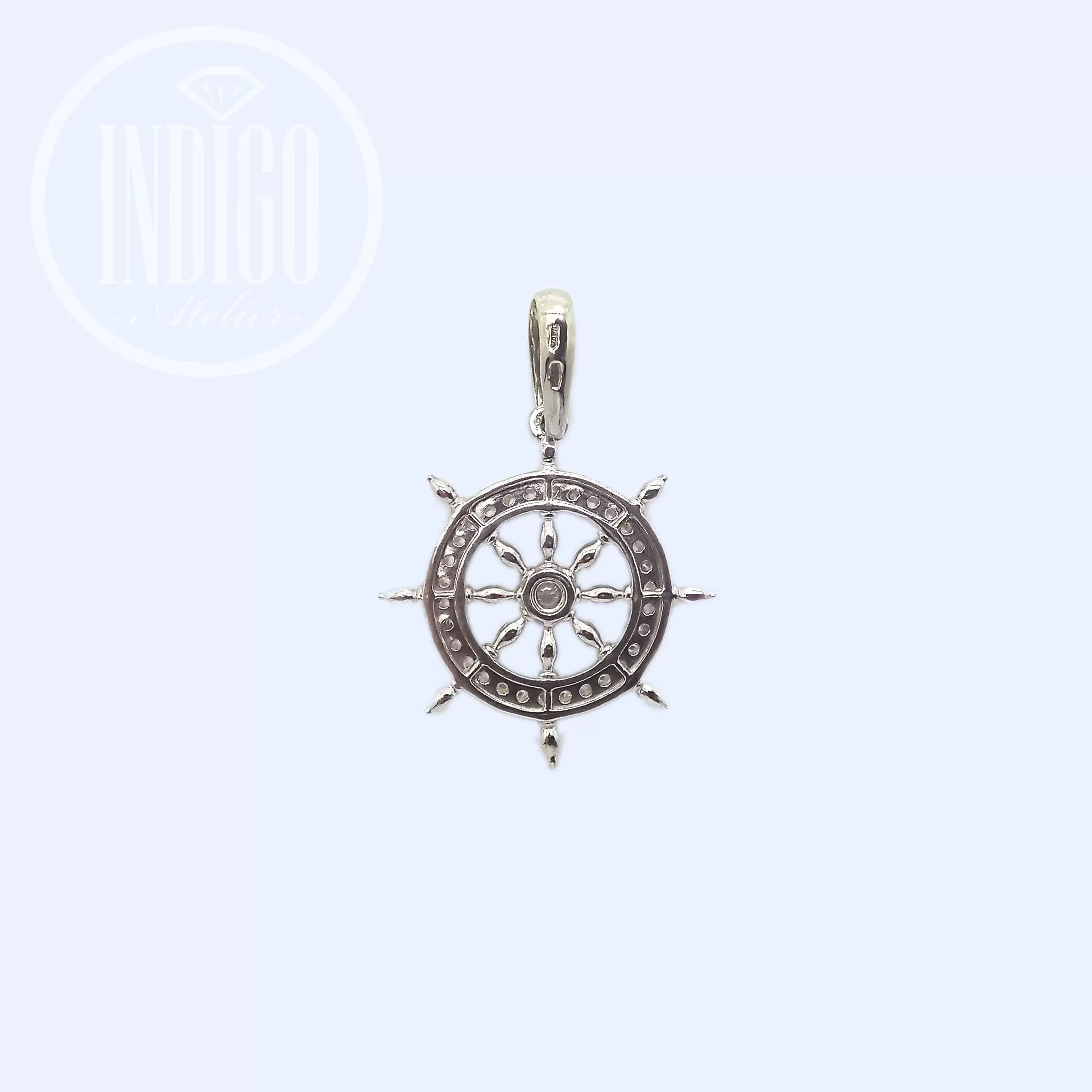 Helm Steering wheel Pendant Sterling Silver 925