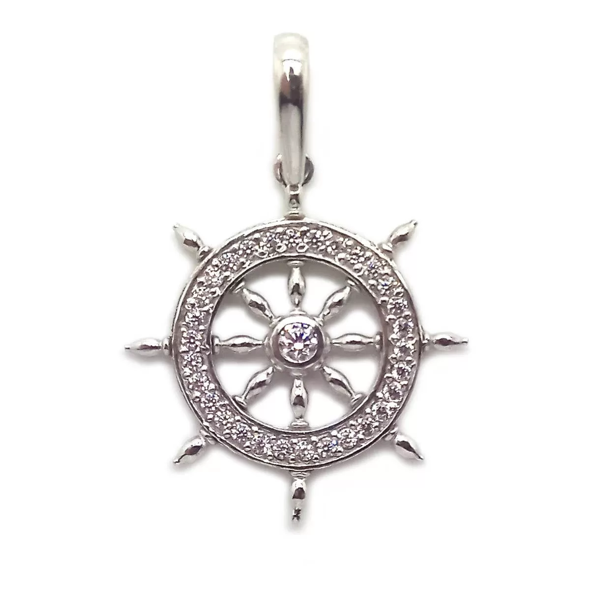 Helm Steering wheel Pendant Sterling Silver 925