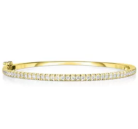 Hinged French Cut Diamond Bangle