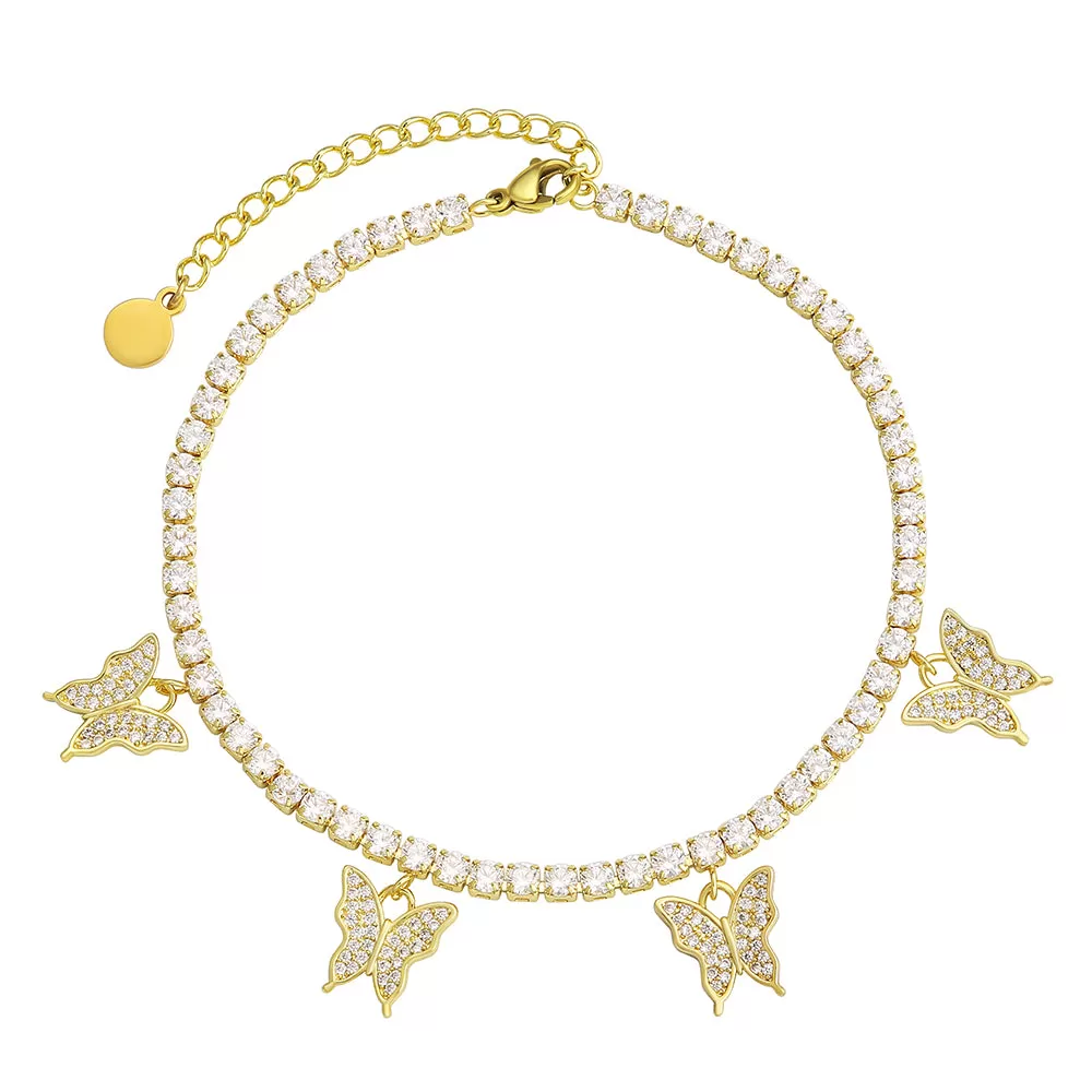 Icy Butterfly Anklet