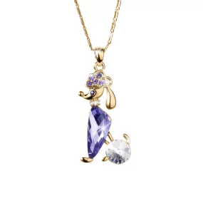 Izzy Crystal Poodle Pendant