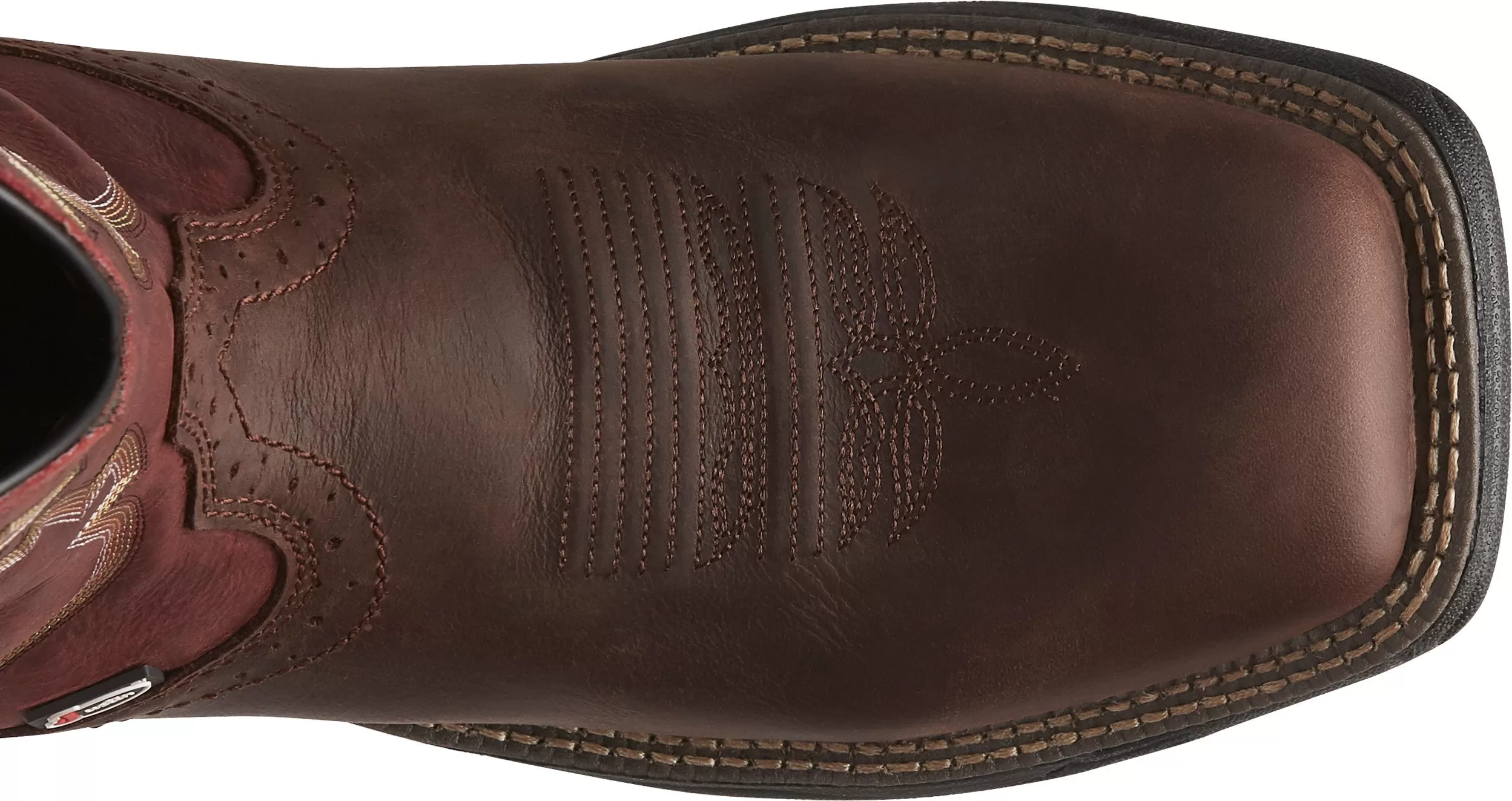 'Justin' Men's 11" Stampede Rush EH WP Square Toe Wellington - Fiesta / Grizzly Brown