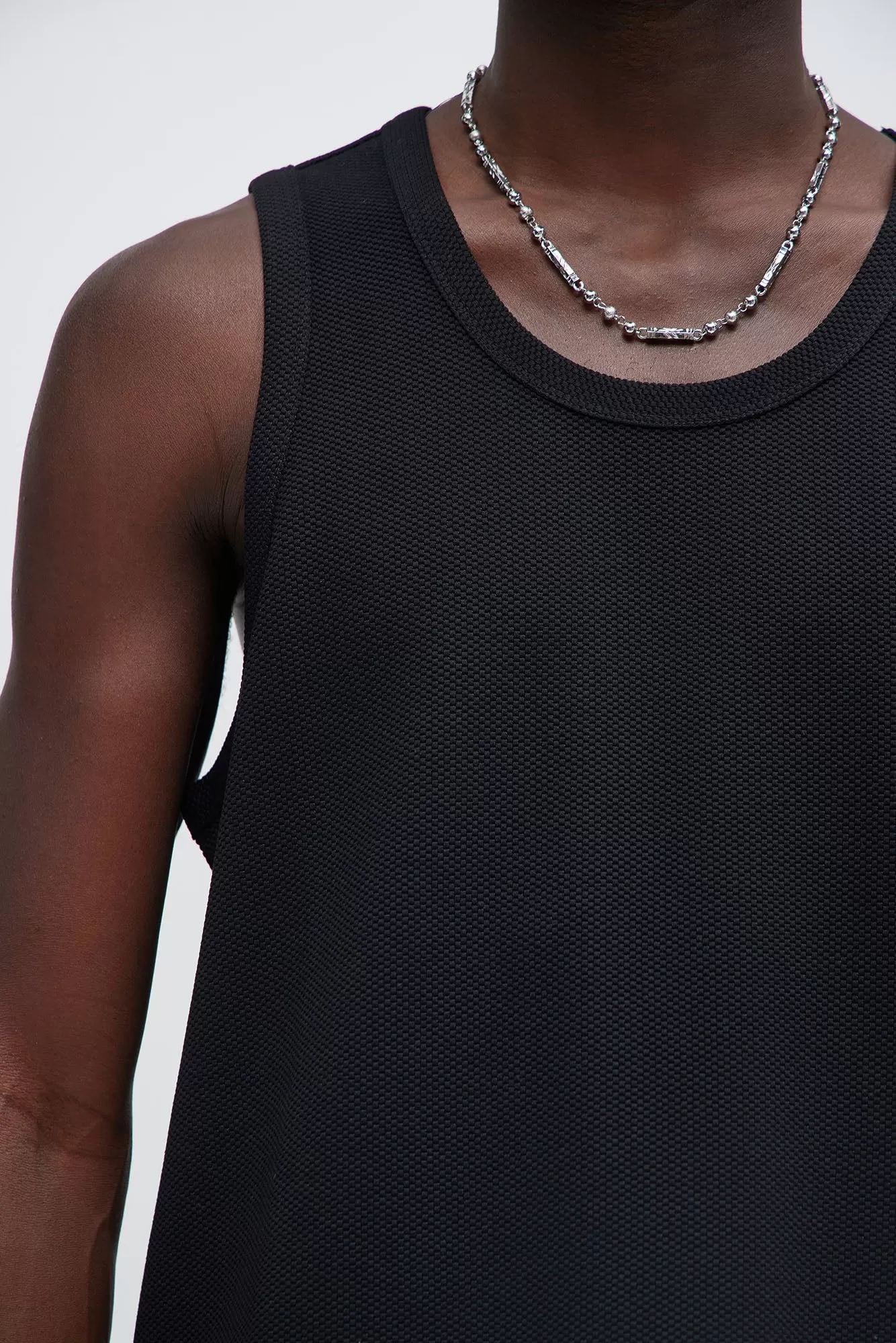 Kamryn Textured Tank Top - Black