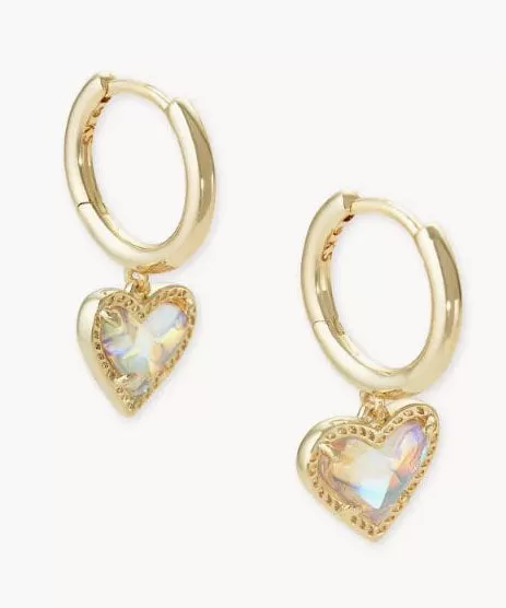 Kendra Scott Ari Heart Huggie Earring - Gold/Dichroic