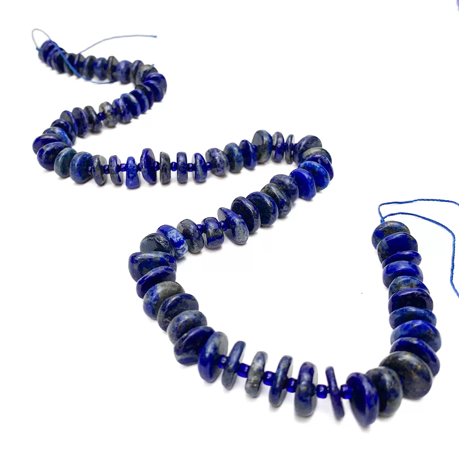 Lapis Lazuli Small Disc Bead Strand