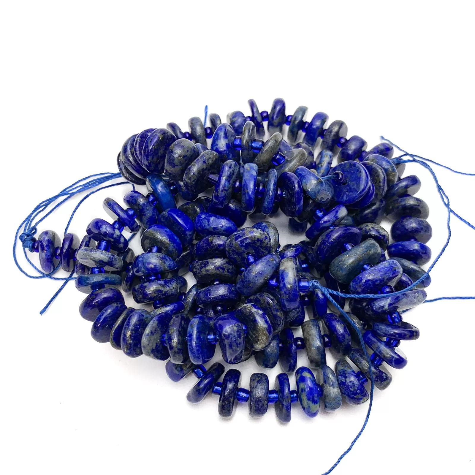 Lapis Lazuli Small Disc Bead Strand