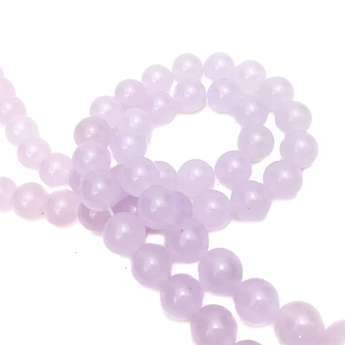 Lavender Jade (Dyed) 12mm Smooth Rounds Bead Strand