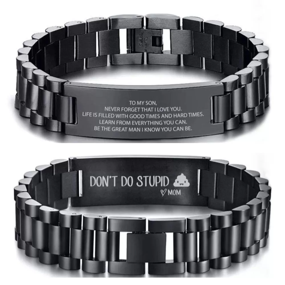 Letterabledon't do stupid Band Bracelets