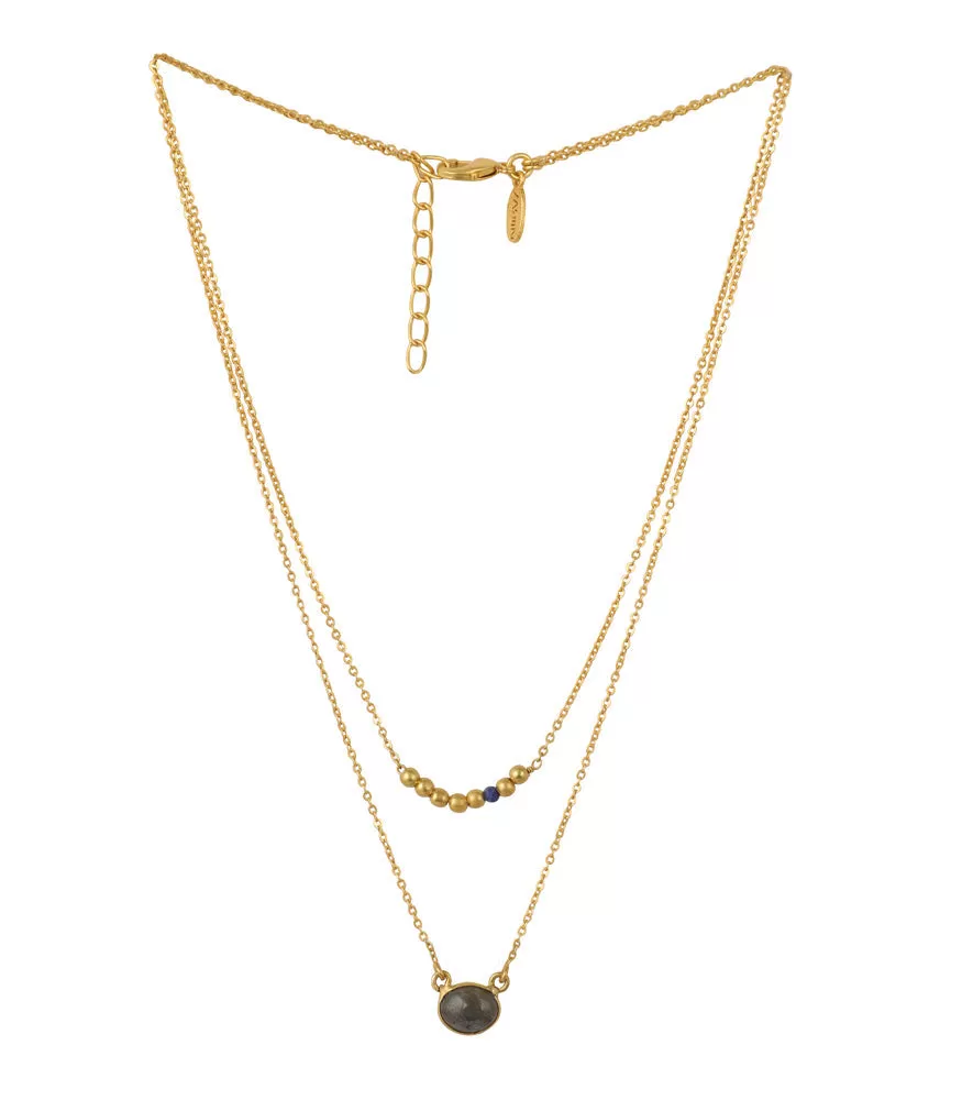 Libra Double Stone Necklace