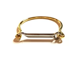 LUSITANO STIRRUP BANGLE - GOLD  / SILVER | Equestrian Jewelry - AtelierCG