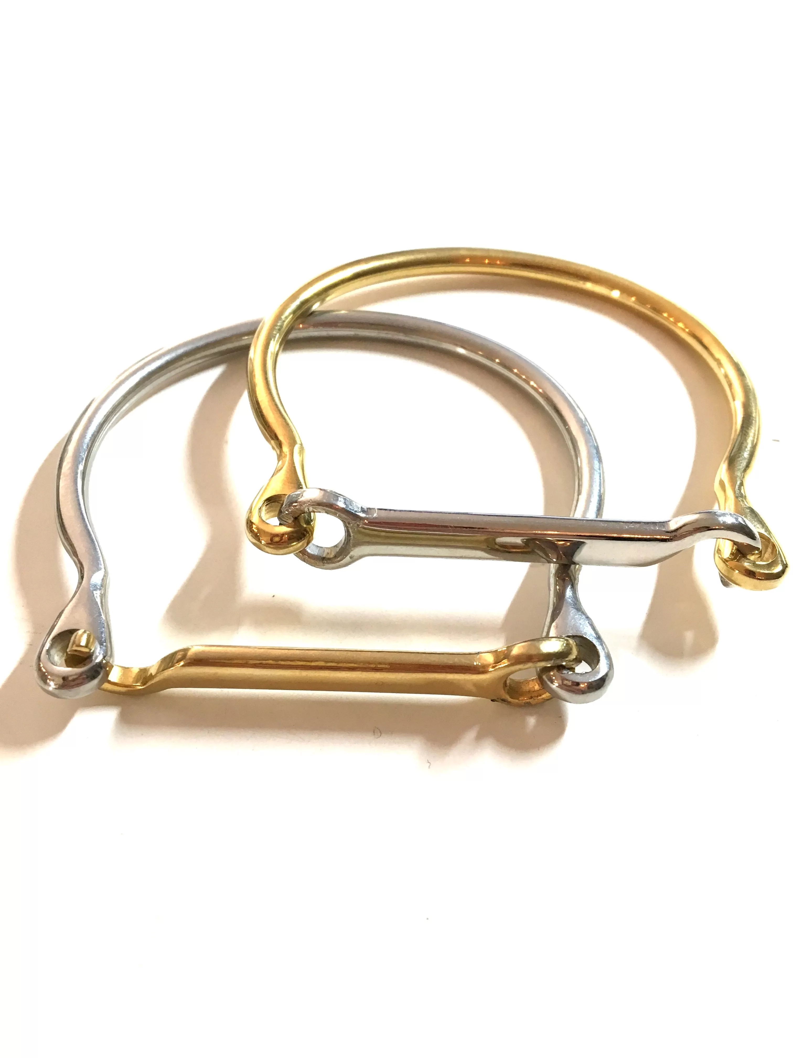 LUSITANO STIRRUP BANGLE - GOLD  / SILVER | Equestrian Jewelry - AtelierCG